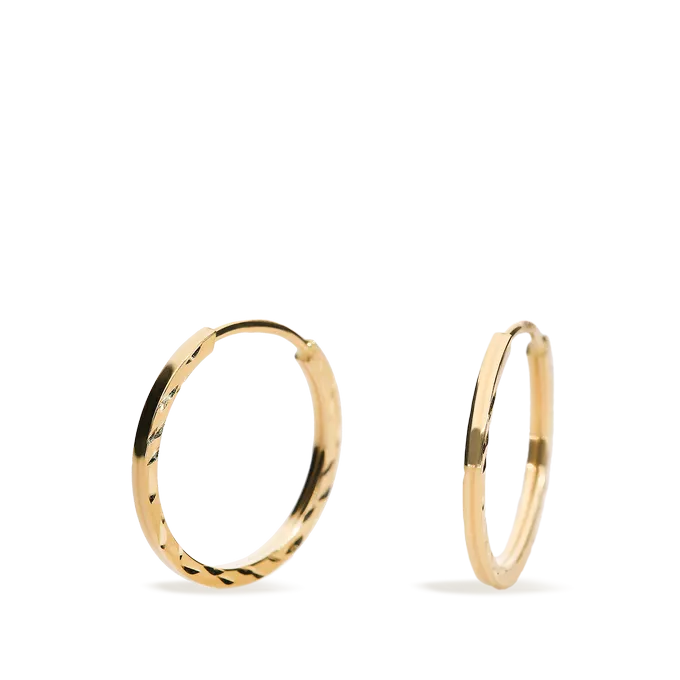 18k gold hoop earrings