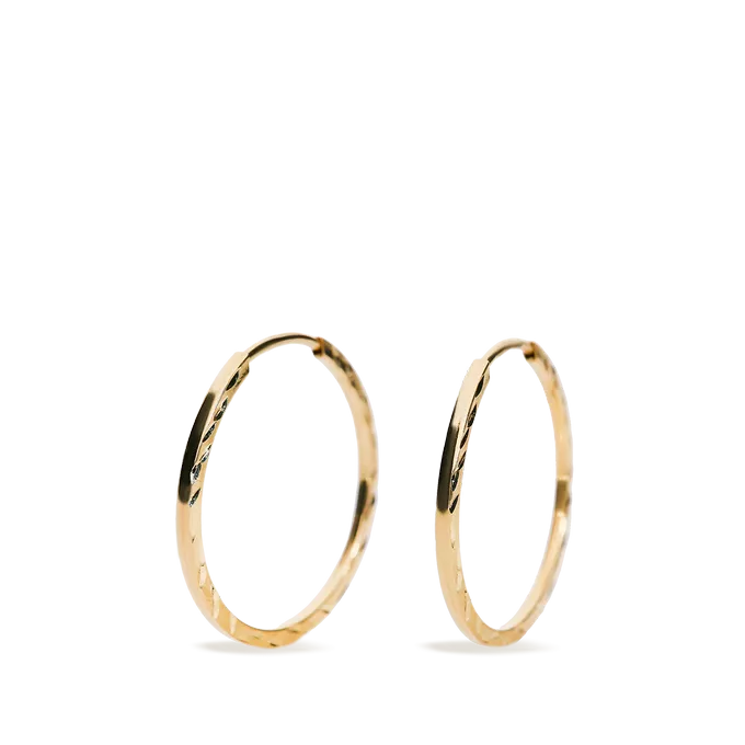 18k gold hoop earrings