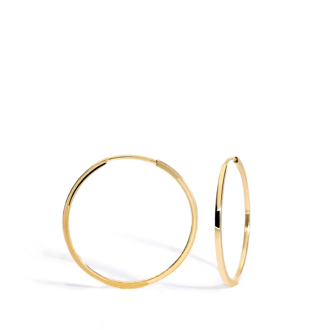 18k gold hoop earrings