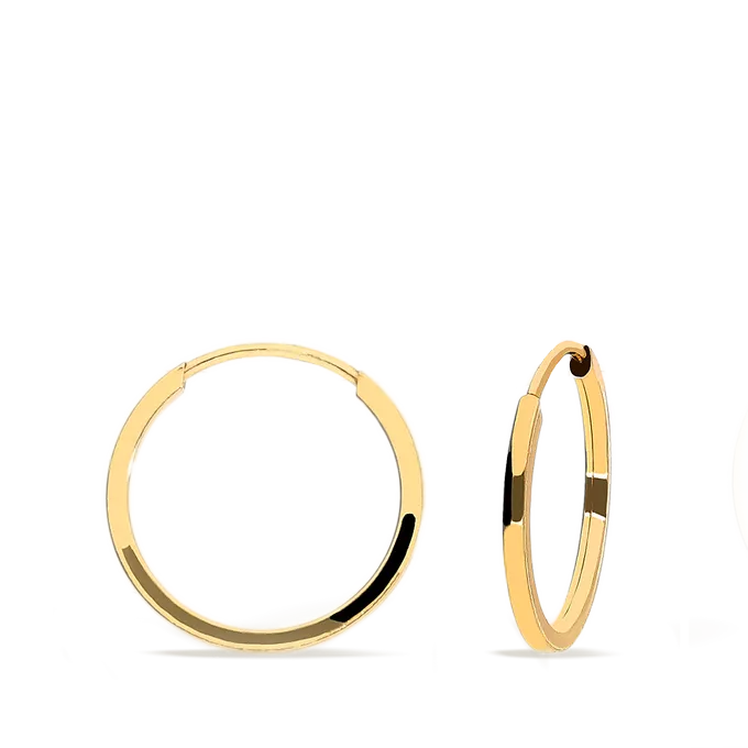 18k gold hoop earrings