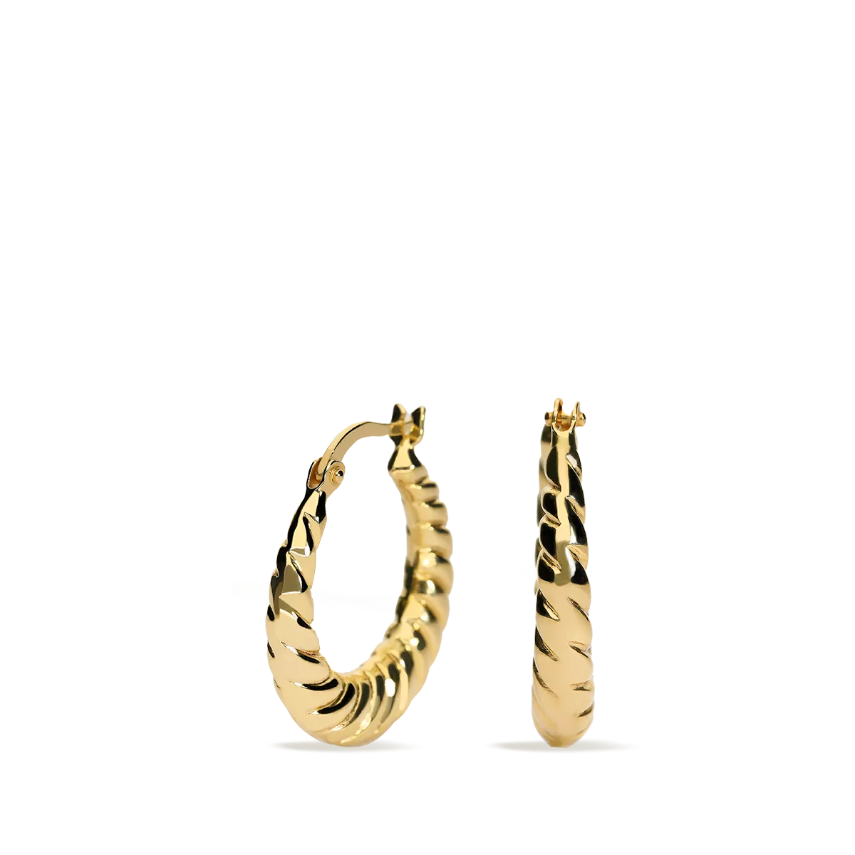 18k gold hoop earrings