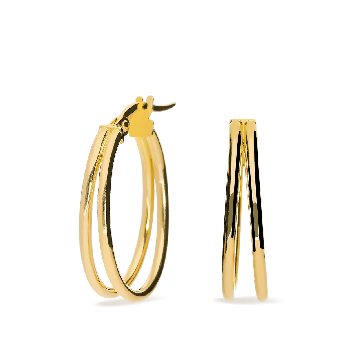 18k gold hoop earrings TRANSITION