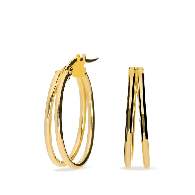 18k gold hoop earrings TRANSITION