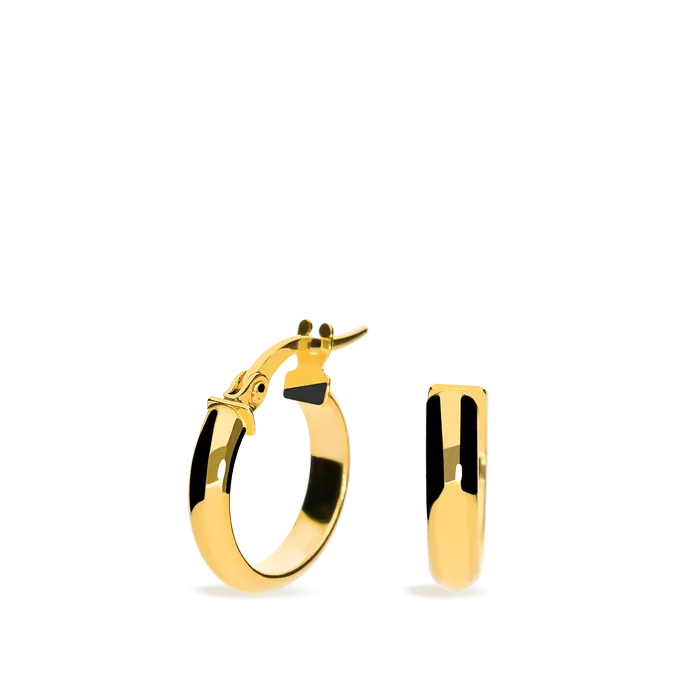 18k gold hoop earrings