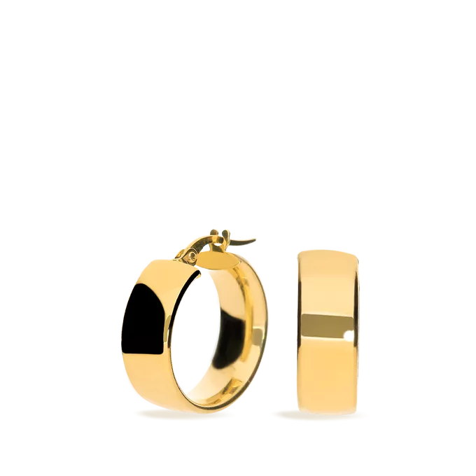 18k gold hoop earrings