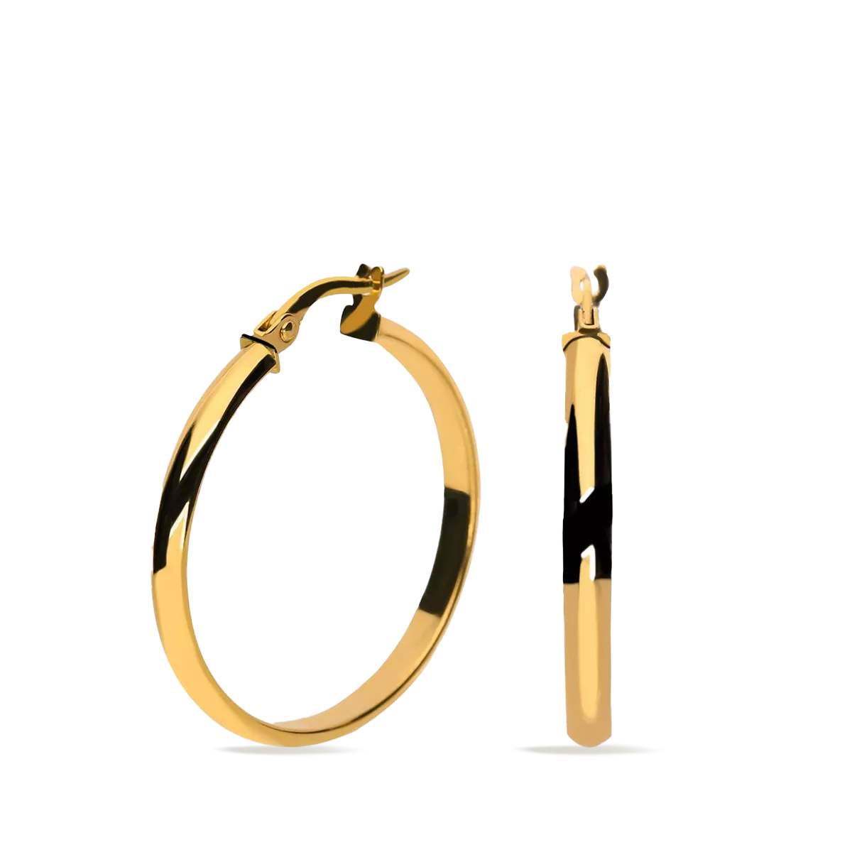 18k gold hoop earrings