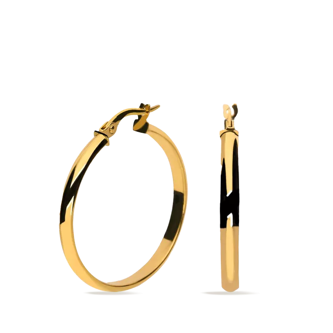 18k gold hoop earrings