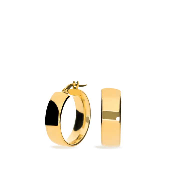 18k gold hoop earrings