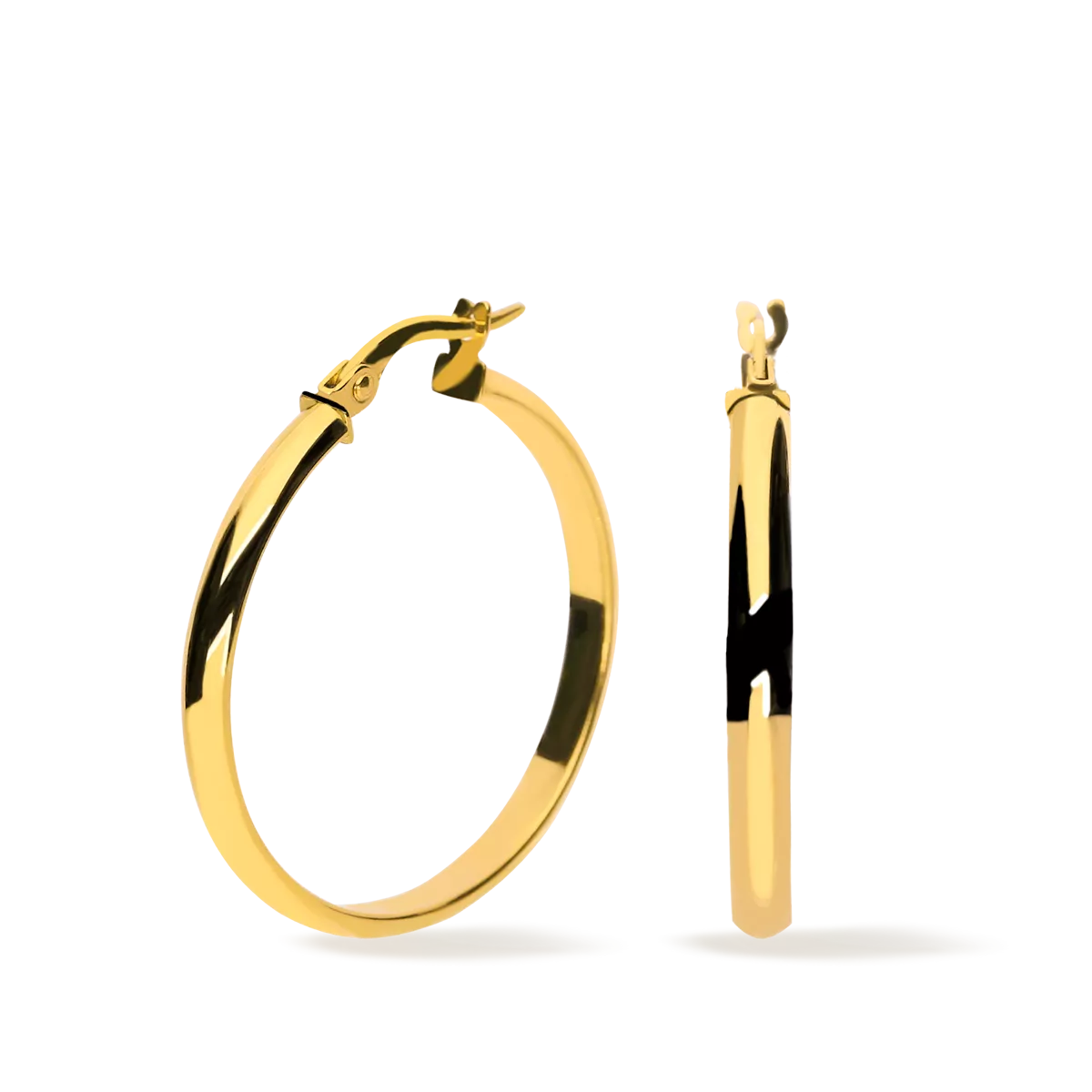 18k gold hoop earrings