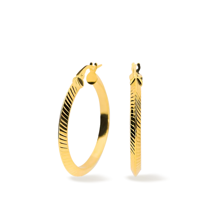 18k gold hoop earrings