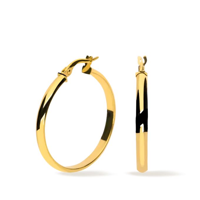 18k gold hoop earrings