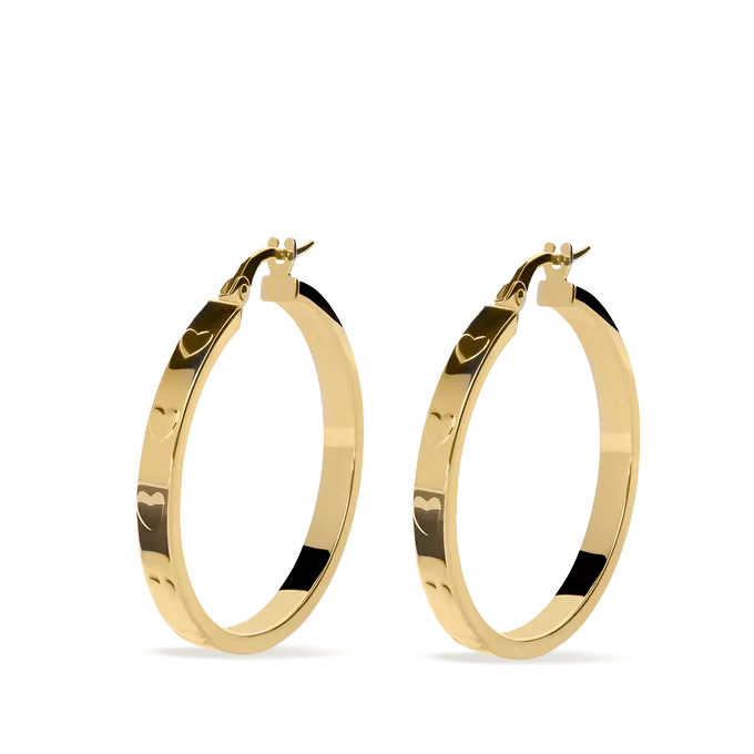 18k gold hoop earrings