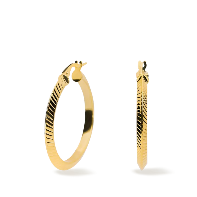 18k gold hoop earrings