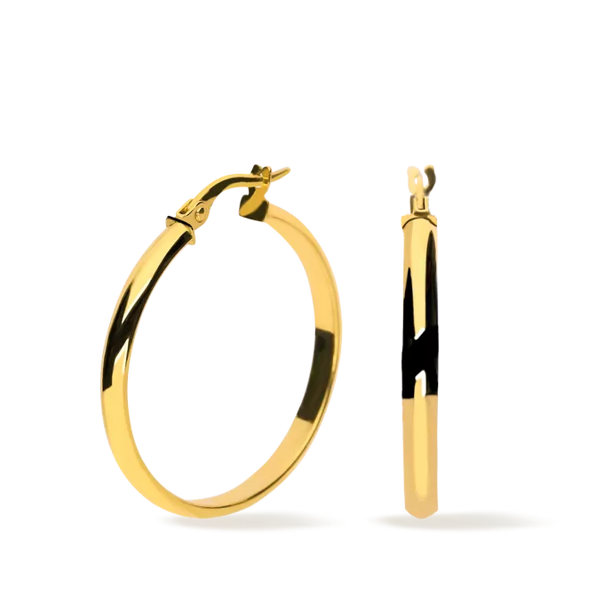 18k gold hoop earrings