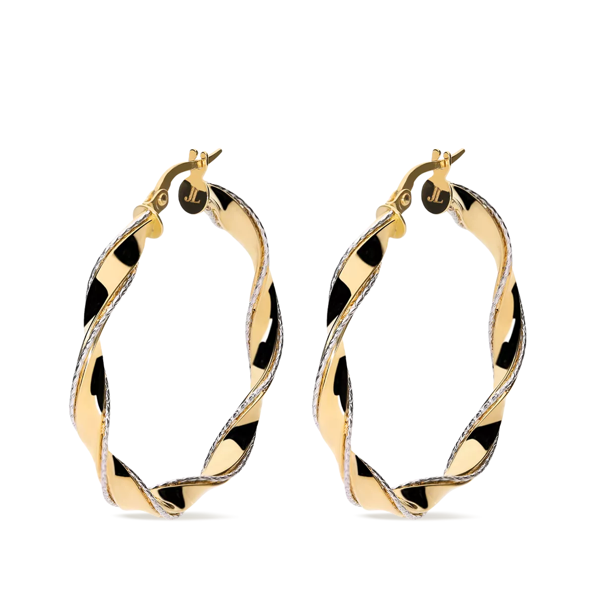 18k gold hoop earrings