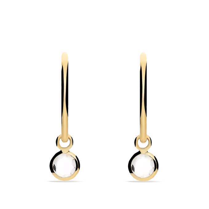 18k gold hoop earrings