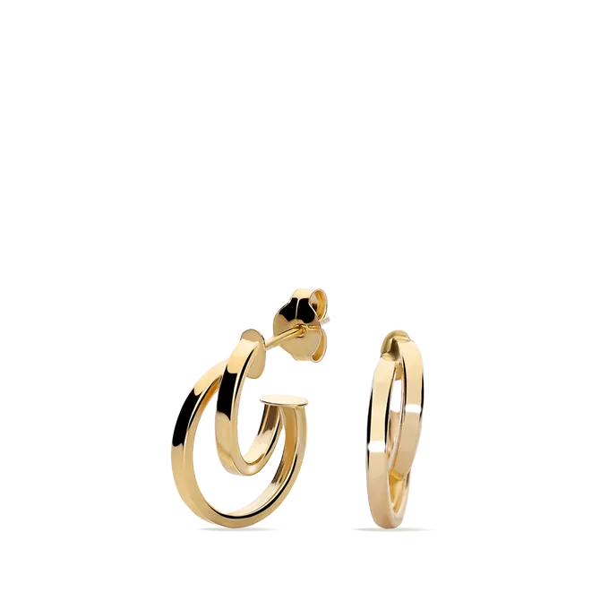 18k gold hoop earrings