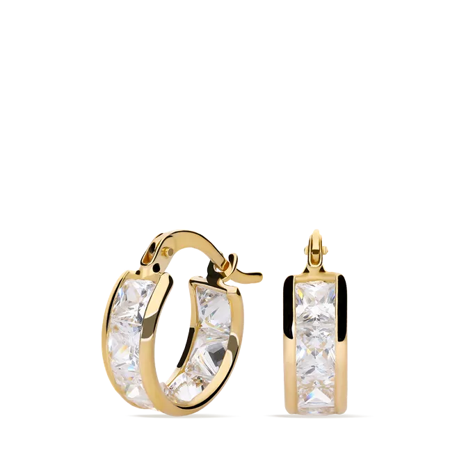 18k gold hoop earrings