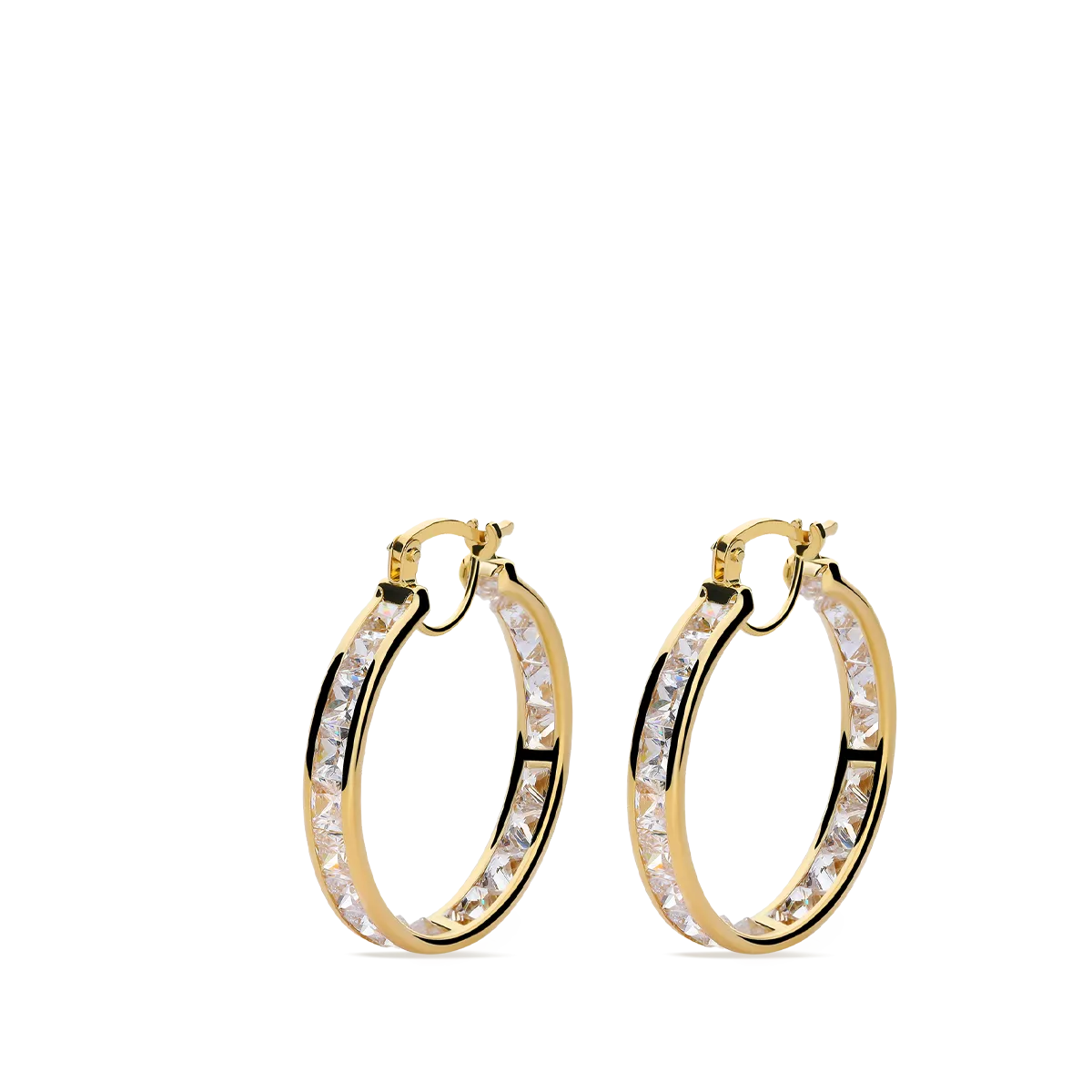 18k gold hoop earrings