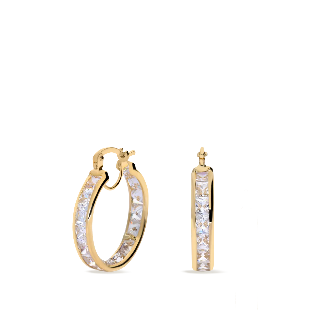 18k gold hoop earrings