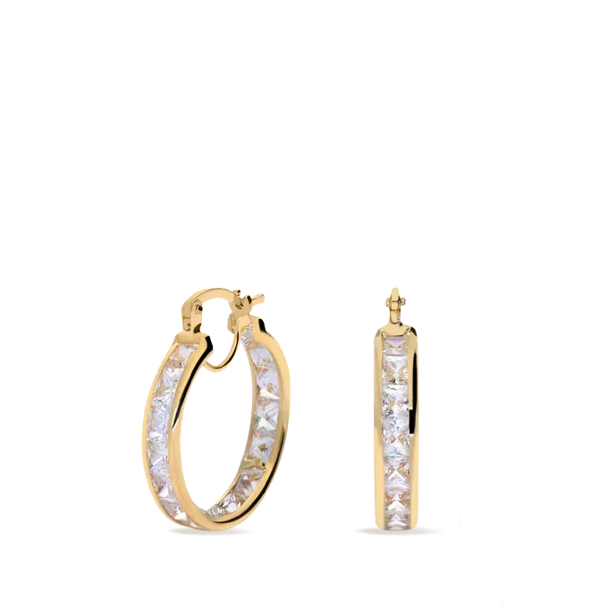 18k gold hoop earrings