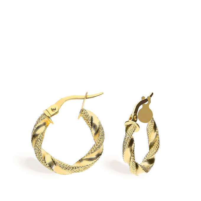 18k gold hoop earrings