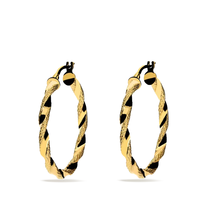 18k gold hoop earrings