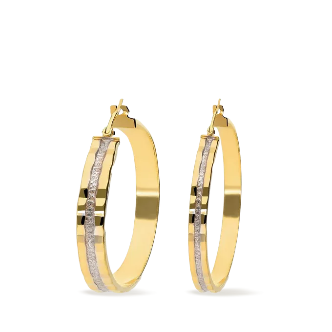 18k gold hoop earrings MONTE CARLO