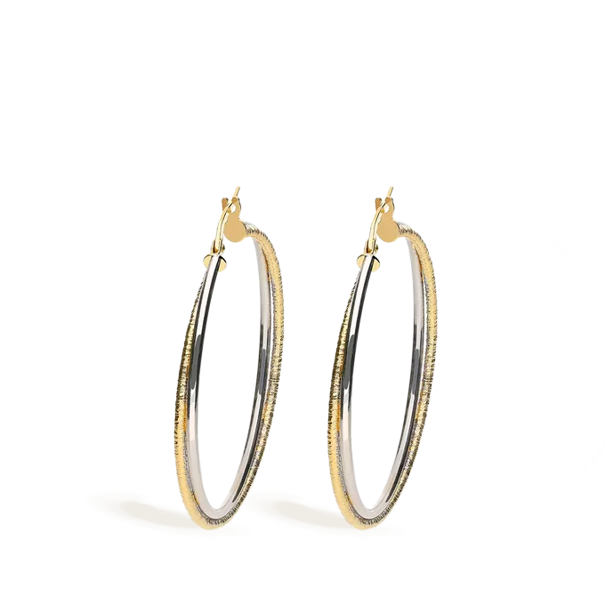 18k gold hoop earrings