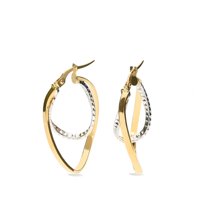 18k gold hoop earrings HYPERBOLA