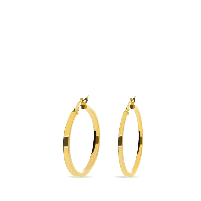 18k gold hoop earrings CONTINUOUS