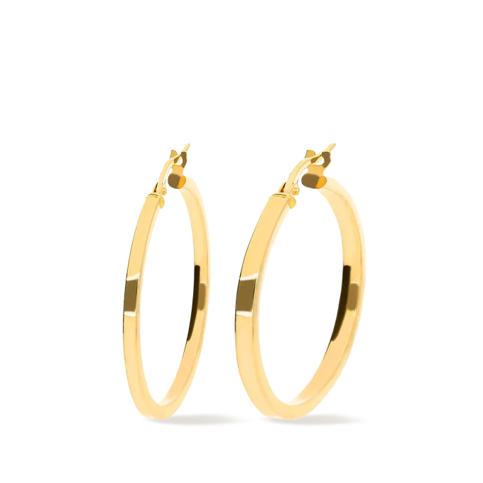 18k gold hoop earrings CONTINUOUS