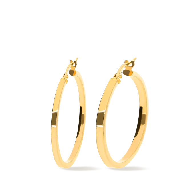 18k gold hoop earrings CONTINUOUS