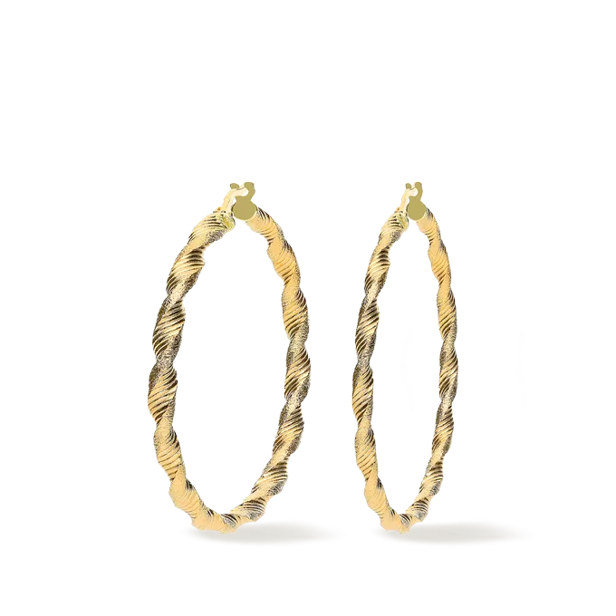 18k gold hoop earrings