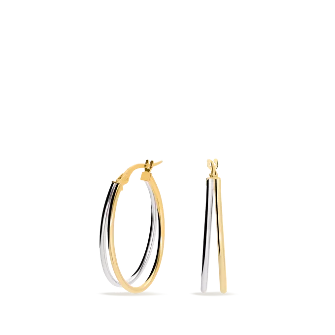 18k gold hoop earrings TRANSITION