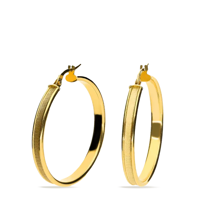 18k gold hoop earrings ESTORIL