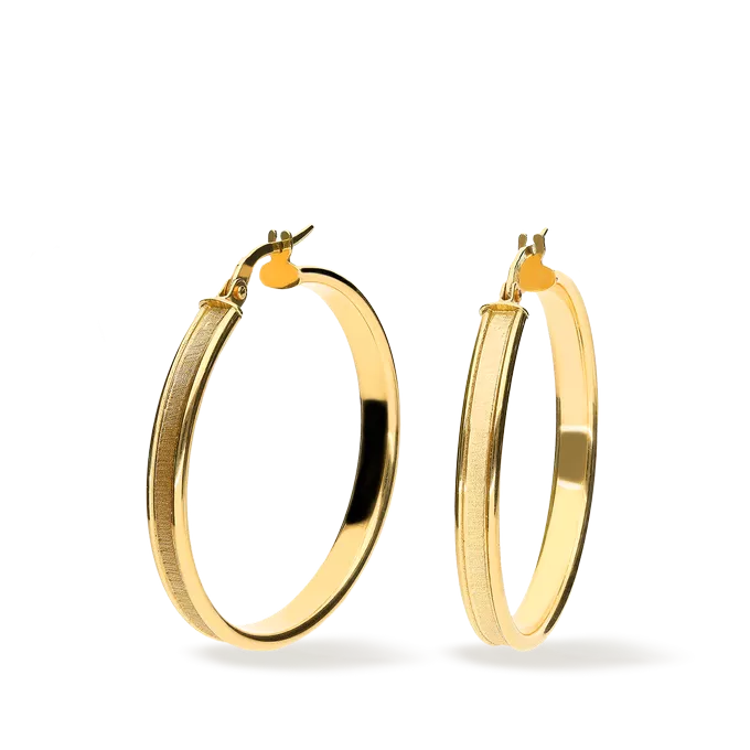 18k gold hoop earrings ESTORIL