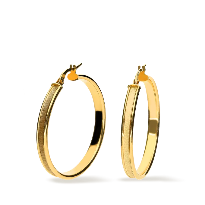 18k gold hoop earrings ESTORIL