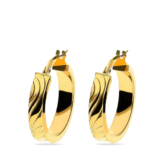 18k gold hoop earrings