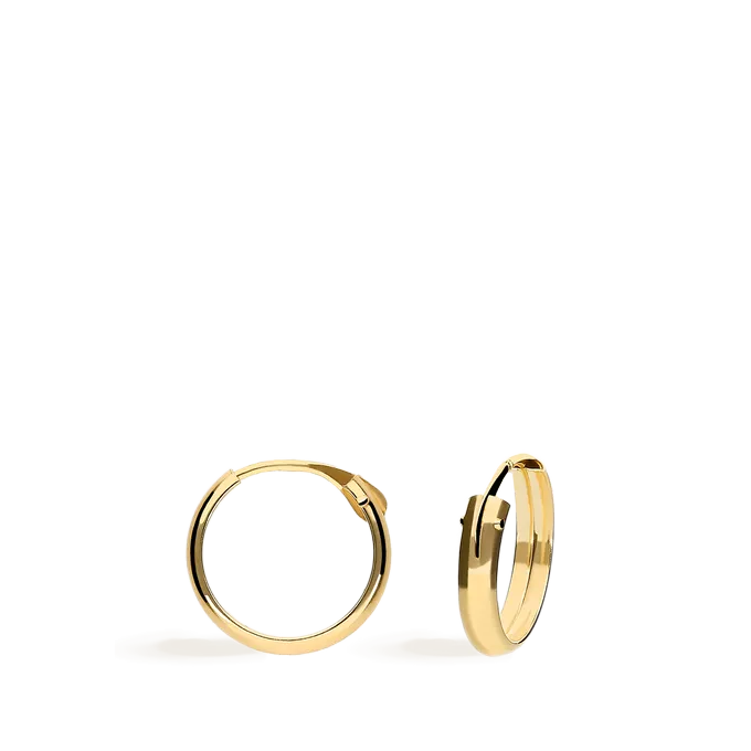 18k gold huggie earrings