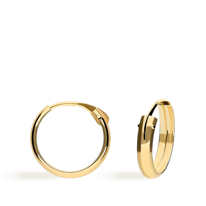 18k gold huggie earrings