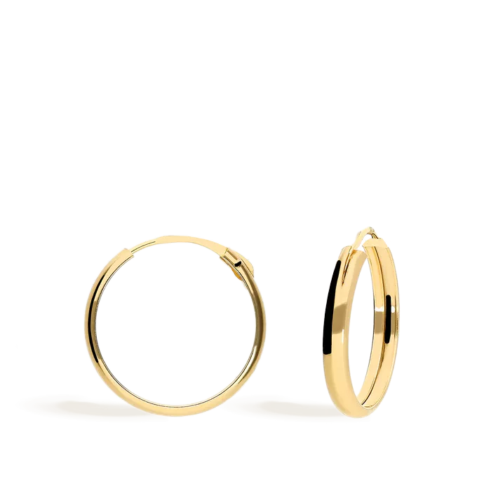 18k gold hoop earrings