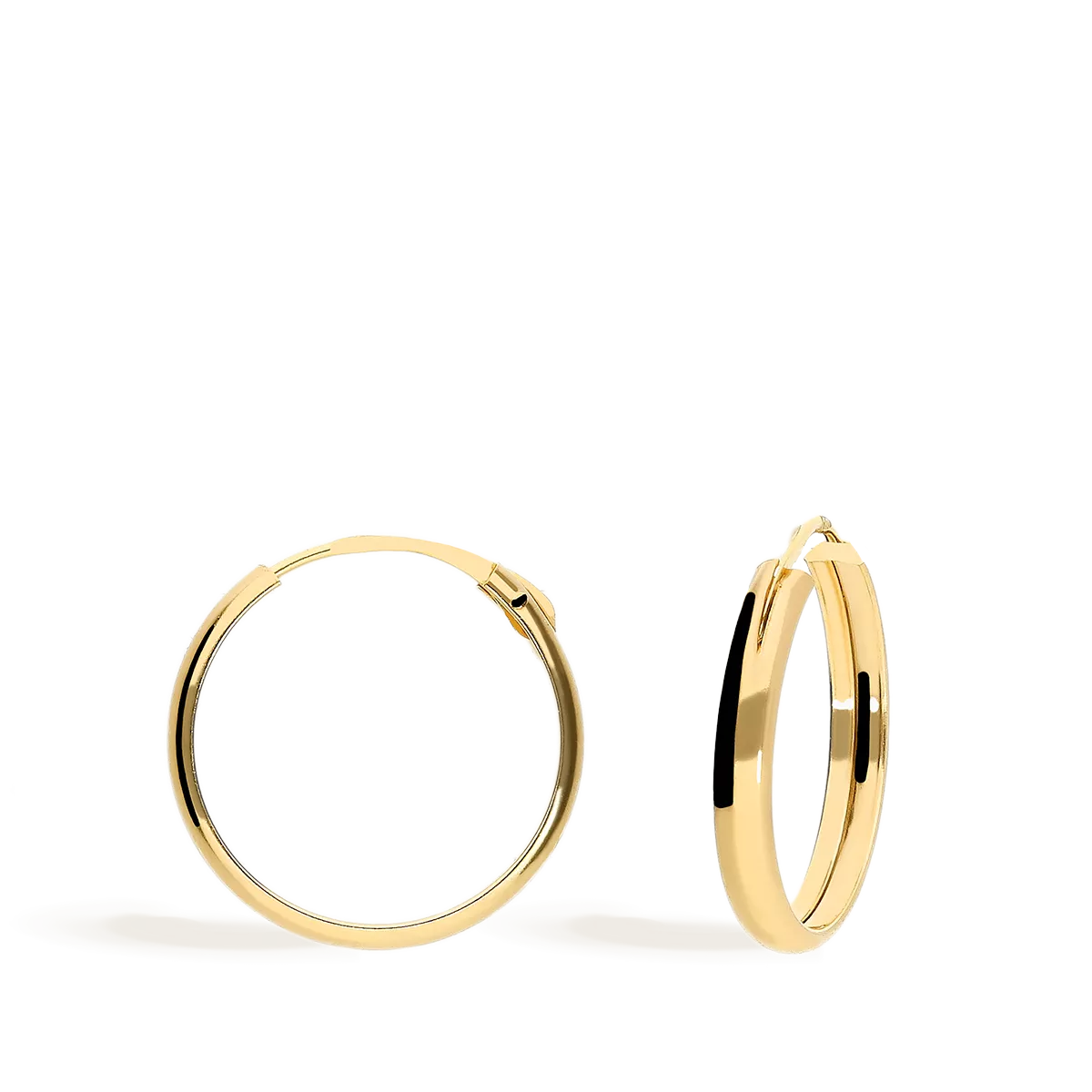 18k gold hoop earrings