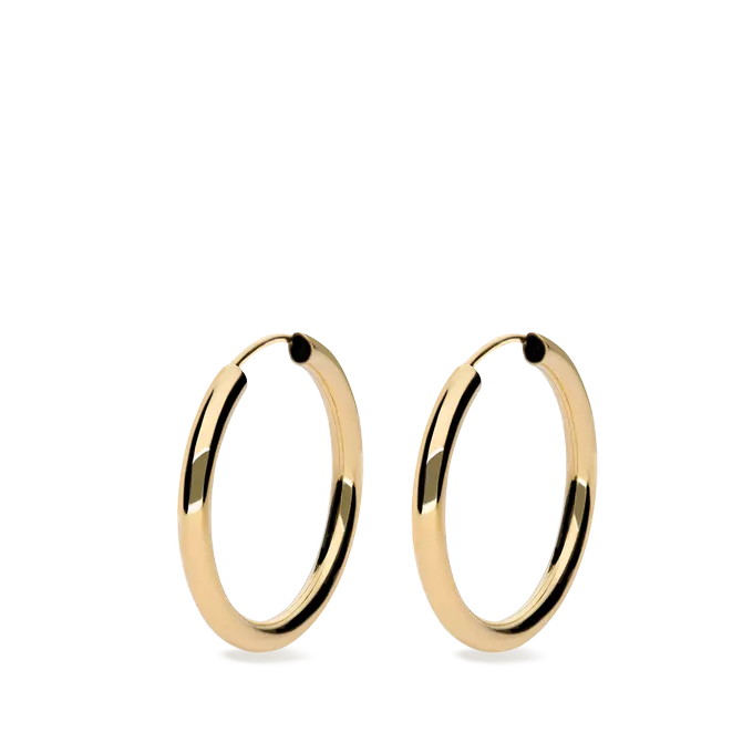 18k gold hoop earrings