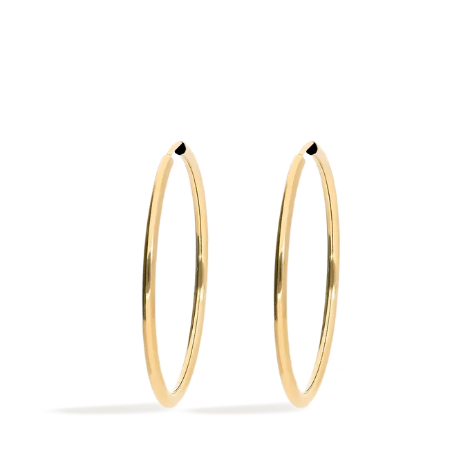 18k gold hoop earrings