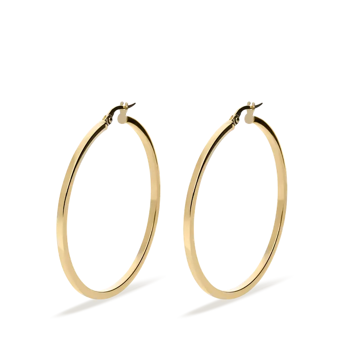 18k gold hoop earrings CONTINUOUS