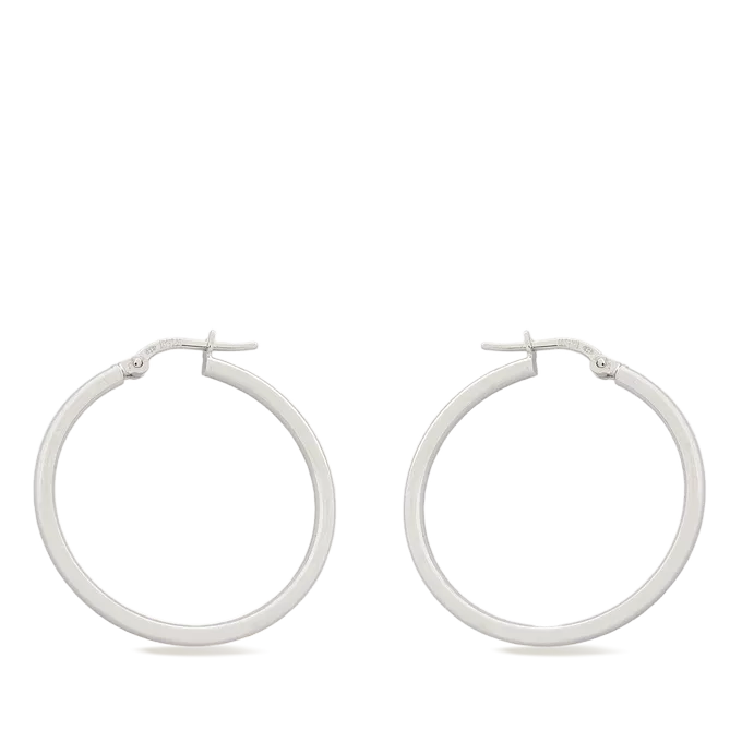 Sterling silver hoop earrings