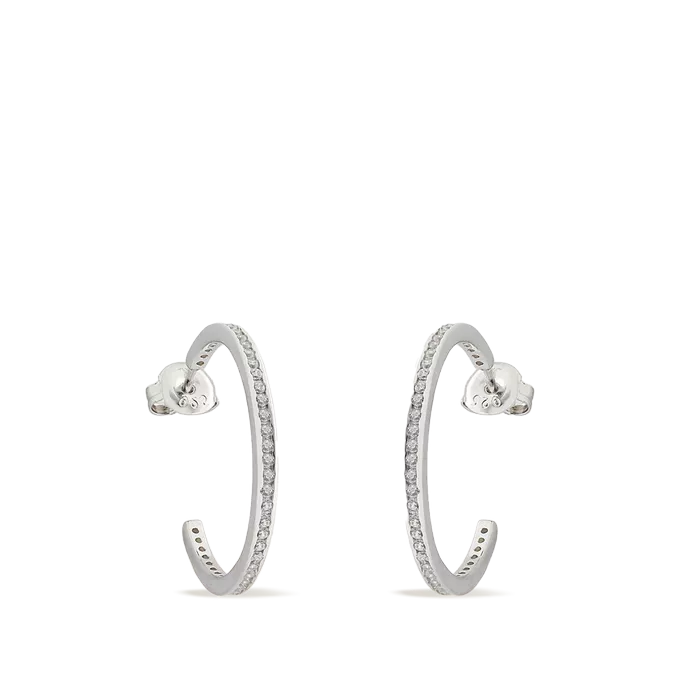 Sterling silver hoop earrings