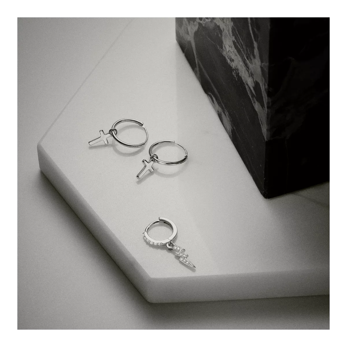 Sterling silver hoop earrings