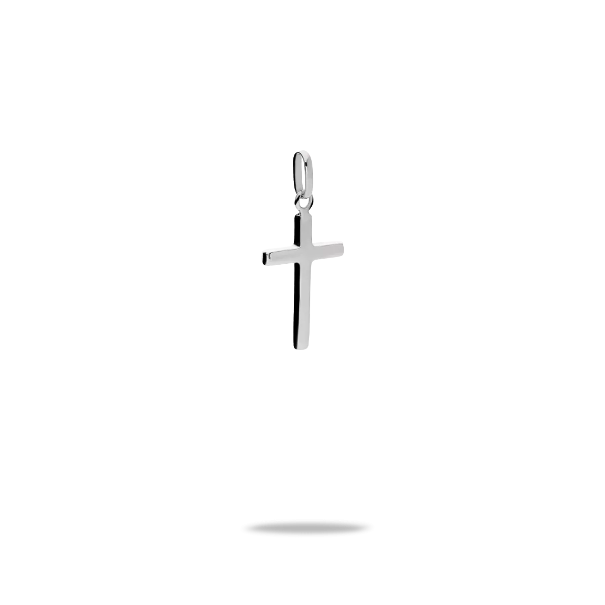 18k white gold cross